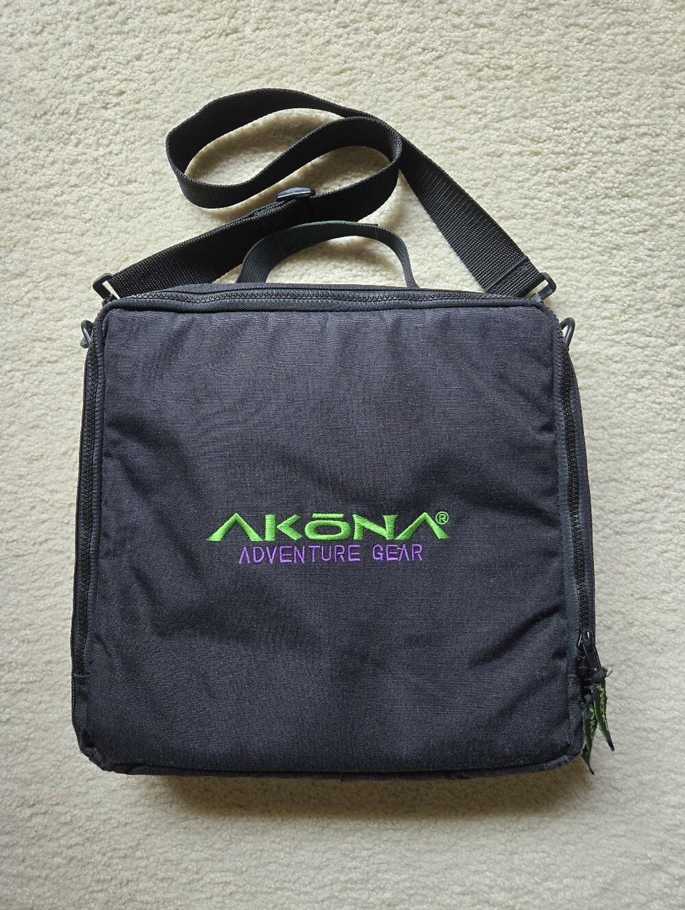 AKONA Adventure Gear Black Crossbody Shoulder Bag